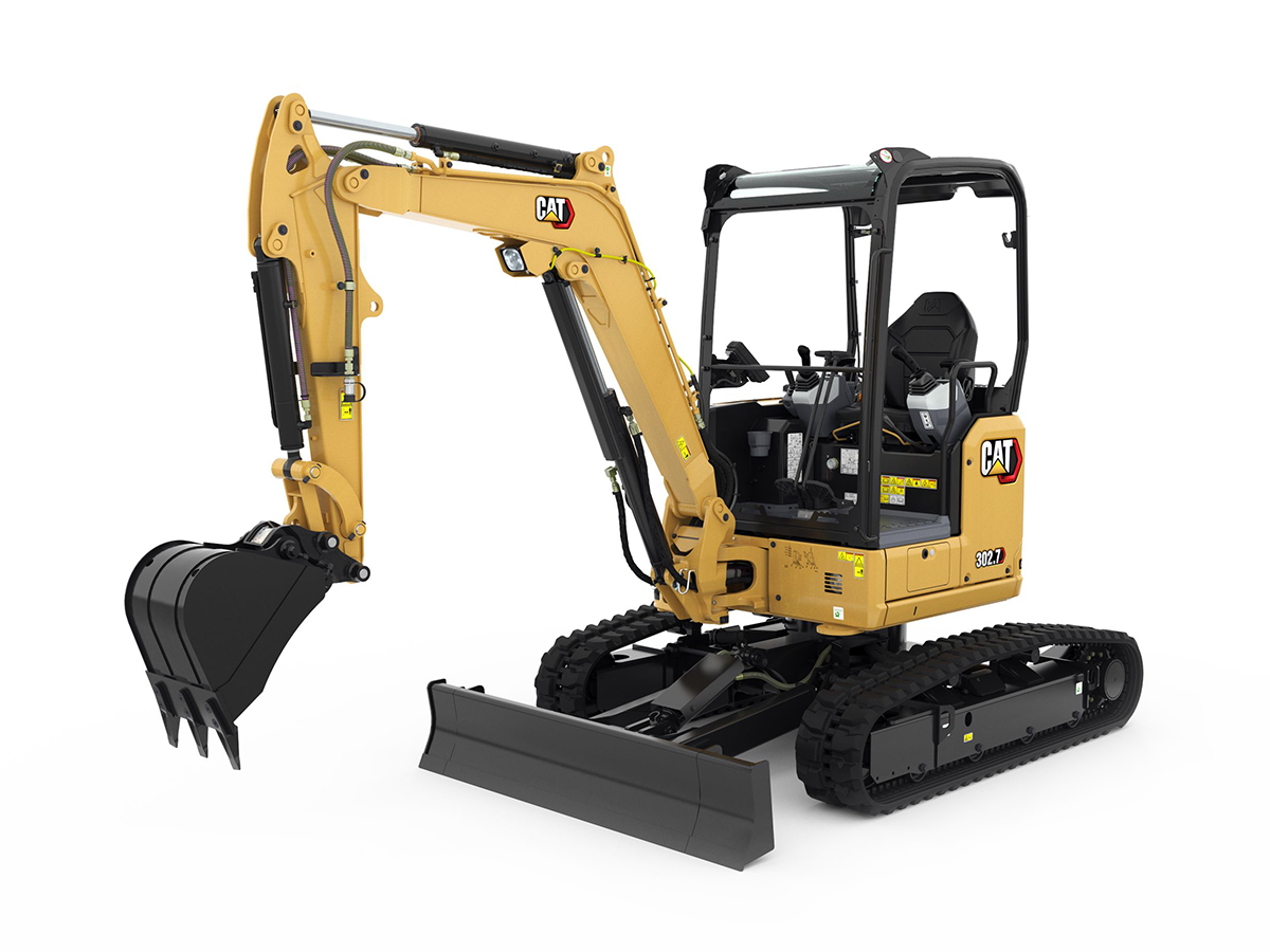 302.7 CR , мини багер,  Машини CAT, Eltrak, Верижни багери