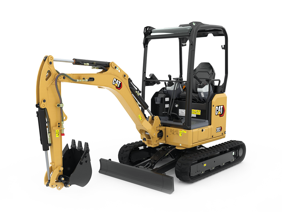 302 CR, мини багер,  Машини CAT, Eltrak, Верижни багери