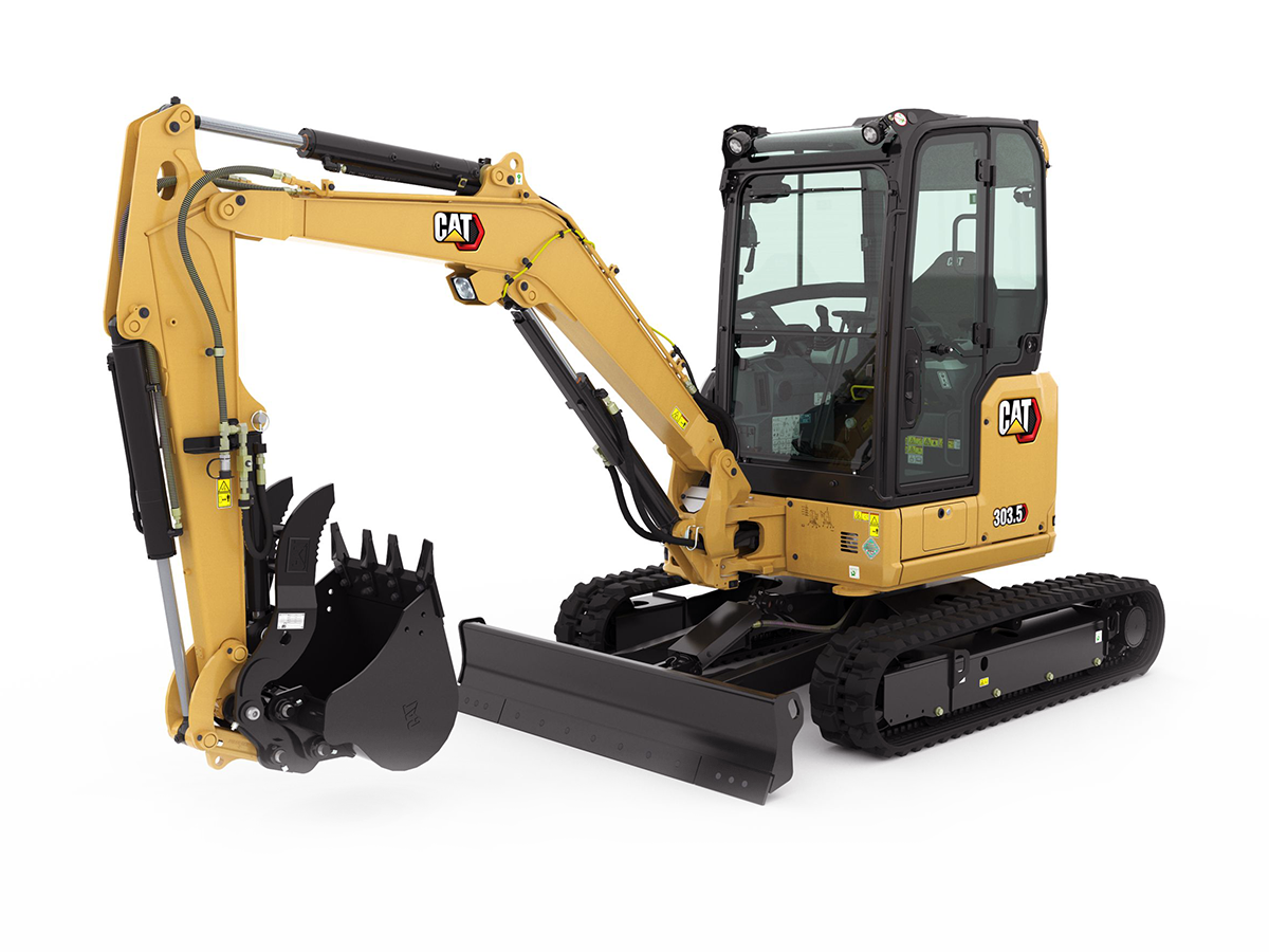 303.5 CR , мини багер,  Машини CAT, Eltrak, Верижни багери