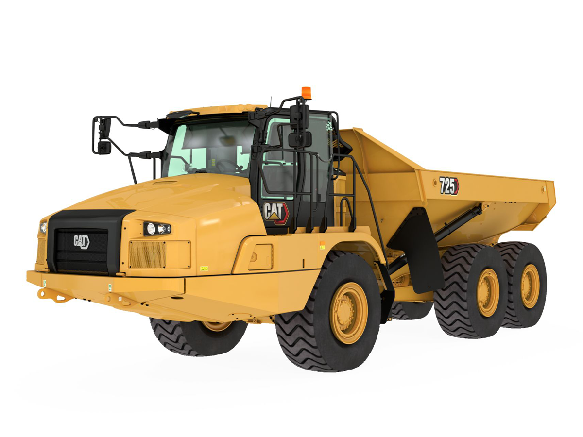 725, Камиони с шарнирна рама, Машини CAT, Eltrak, камиони Caterpillar