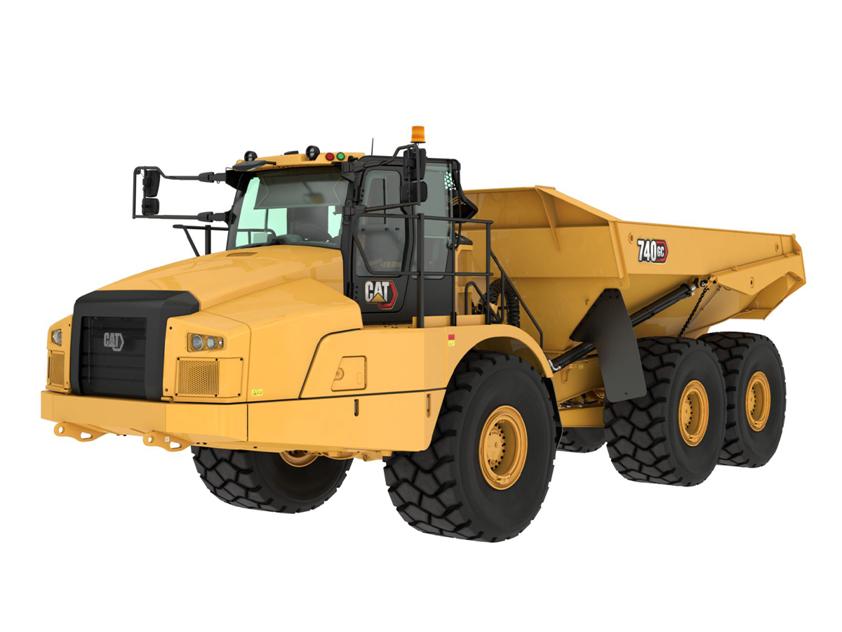 740GC, Камиони с шарнирна рама, Машини CAT, Eltrak, камиони Caterpillar