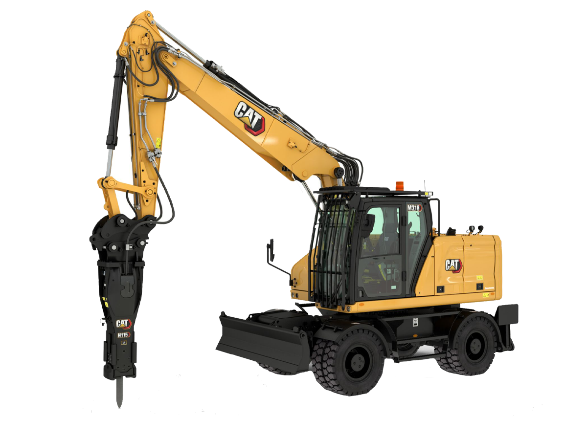M318, Колесни багери, Машини CAT, Елтрак България, багери Caterpillar, M318 Колесен багер