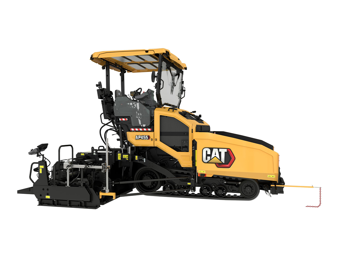 AP455, Асфалтополагач, Машини CAT, Пътностроителна техника, Елтрак България, AP455 Асфалтополагач, cat ap455
